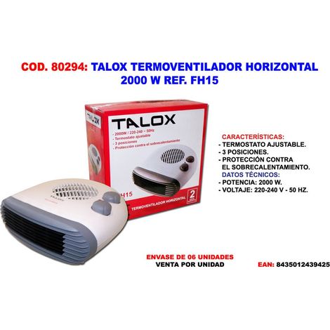 Termoventilatore orizzontale caldo e freddo TALOX 2000 W FH15