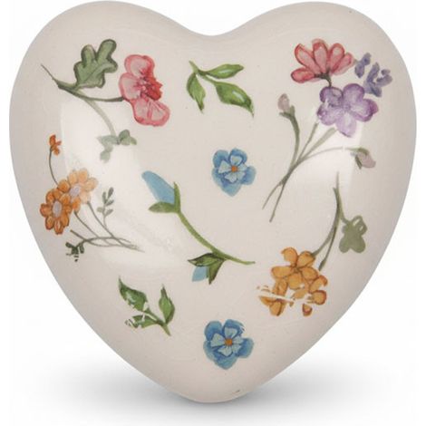 Coeur décoratif fleurs céramique 12x4x12cm (1/3)