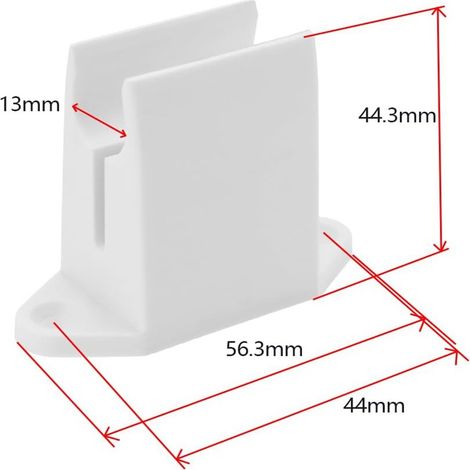 Support mural universel pour manivelle de volet roulant réglable blanc / Lot de 3 / Supporte (1/5)