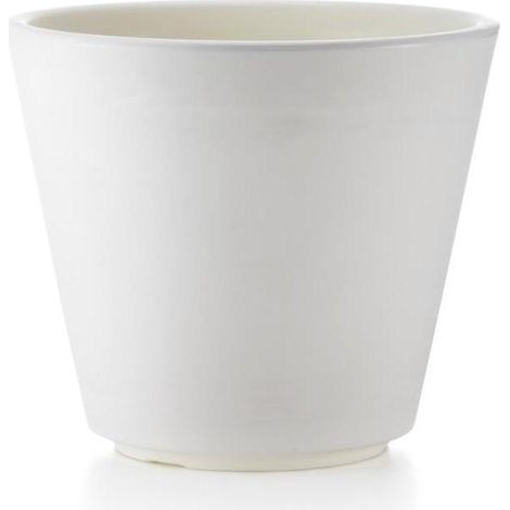 Outdoor "Ribeira Essential" Kunststoffvase für Blumen und Pflanzen -40 cm / Weiß