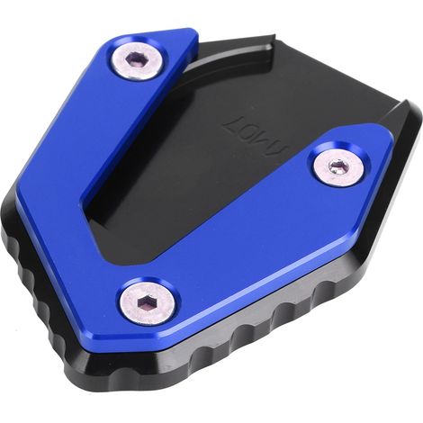 Coussinet d'extension de béquille latérale antidérapant compatible avec Yamaha MT 07/FZ 07/TRACER 700 2014-2019 (Bleu) (1/5)
