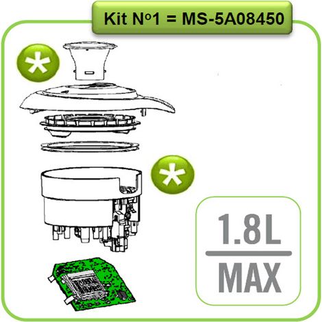 KIT REPARATION N° SERIE A 0312 POUR PETIT ELECTROMENAGER MOULINEX - MS-5A08450