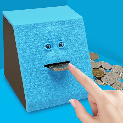 [Tirelire Electronique] + [Tirelire Intelligente avec Sensor] + [Sensor de Mouvement] + [pour Enfants, Cadeau Éducatif, ABS, 10x10x10cm] (1/5)