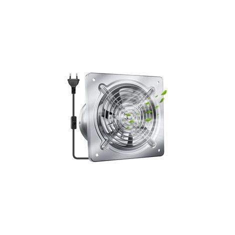 190 mm Extracteur d'Air Silencieux, Durable, avec Valve Anti Retour Améliore la Qualité de l'Air Parfait pour Salle de Bain, Cuisine