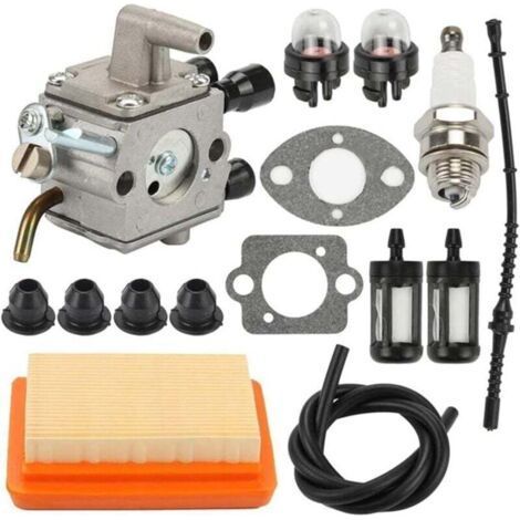 Vergaser für Freischneider, kompatibel mit Stihl FS120, FS200, FS250, FS300, FS350, FR350, FR450 und FR480. Luftfilter-Set für Vergaser, Ersatzteil 4134 120 0653. (1/5)