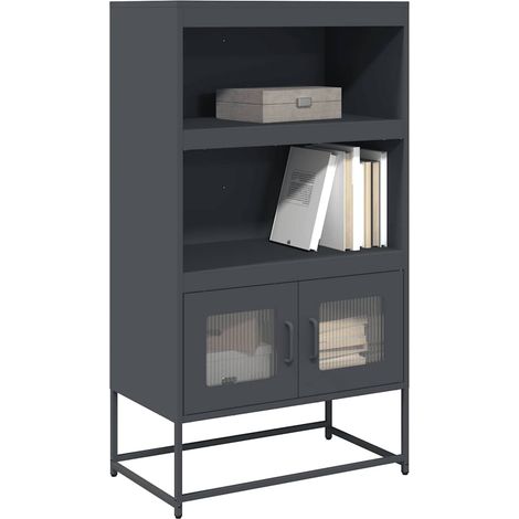 Highboard Anthrazit 68x39x123 cm Stahl