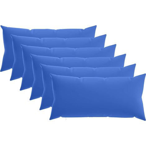 Federa 6 pcs HEERLEN Blu Reale 40 x 80 cm Poliestere vidaXL