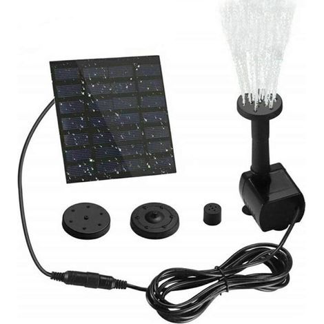 Fontaine à eau avec cellules solaires et 4 têtes d'arrosage (1/5)