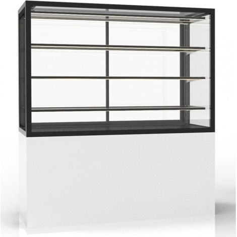 Vitrine Neutre avec Base 120 - 1200 x 600 x 1400 mm et Sans Accès Frontal - 3 étagères Réglables - Sayl