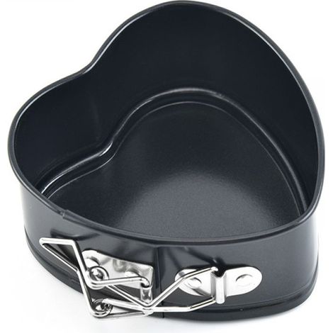 Moule À Gâteau Cœur Réglable - Acier Inoxydable - Noir - Pour Gâteaux Et Pizzas - 1 Pièce (1/5)