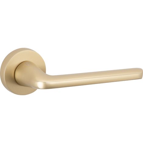 Manilla roseta redonda aluminio RS-310 dorado mate para puertas