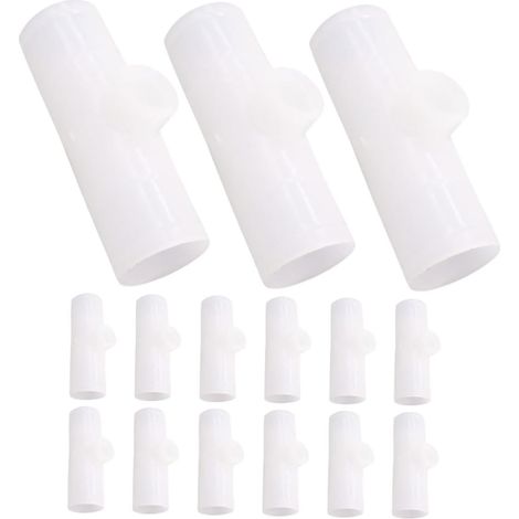 Raccord en T pour Abreuvoirs à Poules, 15 Pièces, Plastique Blanc Gestion du Débit, Nettoyage Facile, Système Automatique, Limite le Gaspillage D’eau (1/5)