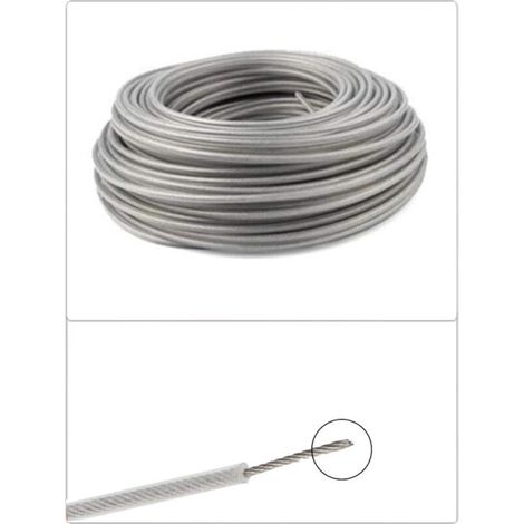 Fil Coupe Bordure Universel, Ligne de Trimmer Strimmer en Acier 3.0 mm, Fil d'acier Débroussailleuse Robuste pour Bosse Tête Tondeuse À Gazon de Jardinage (1/4)