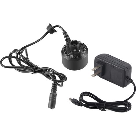 Brumisateur coloré à 12led, 1 pièce, pour fontaine d'eau, étang, avec adaptateur d'alimentation (1/5)