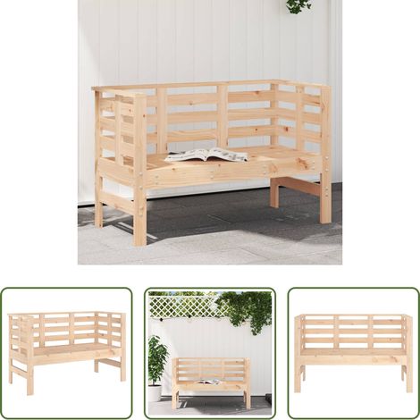 vidaXL Kiefer - Gartenbank 111,5x53x71 cm Massivholz Kiefer (1/5)