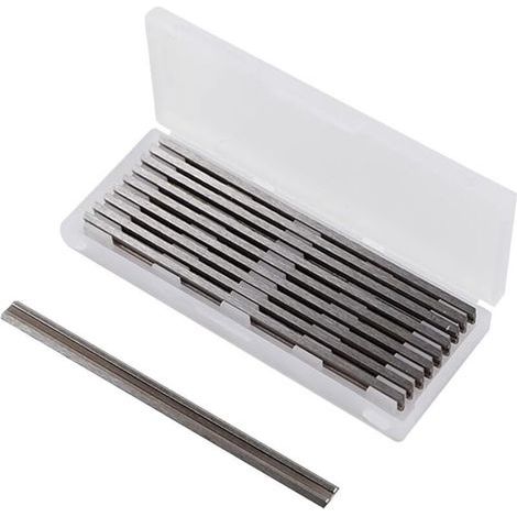 10 82 mm HSS-Hobelklingen, wendbare Hartmetall-Hobelklingen, Elektrohobel-Set, 82 x 5,5 x 1,2 mm Klinge, für Hobel von Makita, Black & Decker, Bosch, DeWalt und Elu (1/4)