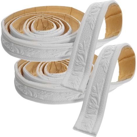 Frise Murale Adhésive 3D Bordure De Papier Peint Auto-Adhésive 89.76 X 1.57 X 0.39 in Moulure Flexible Pour Cuisine Salle De Bain Mur Tv Bar Hôtel (1/5)