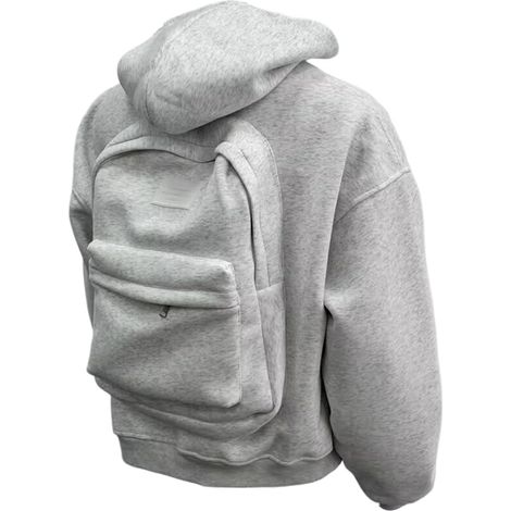 Felpa da uomo con zainetto, creativa, leggera e comoda Felpa con tasca oversize ideale per viaggi universitari, tempo libero, attività all'aperto e abbigliamento quotidiano (1/5)