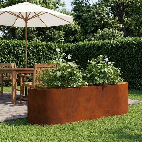 vidaXL Jardin surélevé Acier patiné 140 x 40 x 40 cm Acier