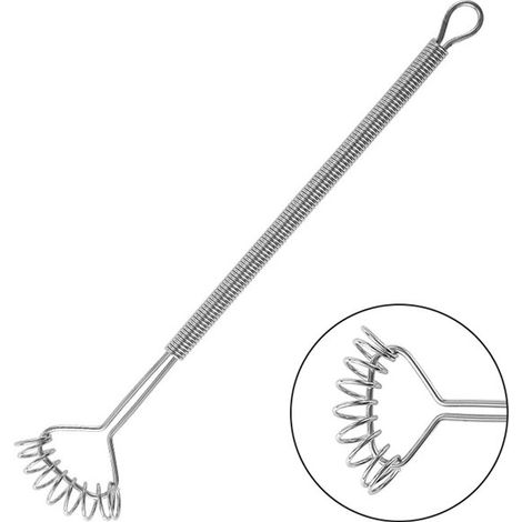 Frusta a spirale, frusta a molla, frusta in acciaio inox, mixer triangolare, frusta con meccanismo a molla, frusta per cocktail, appendibile, facile da impugnare, miscelazione uniforme per uso domesti (1/5)