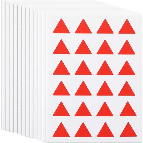 12 feuilles d'étiquettes autocollantes décoratives pour plan-12X9X0.1CM-Red