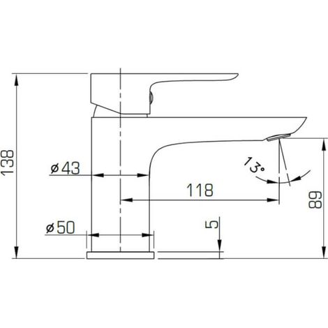 MONOMANDO LAVABO CASSIO CROMO (1/3)