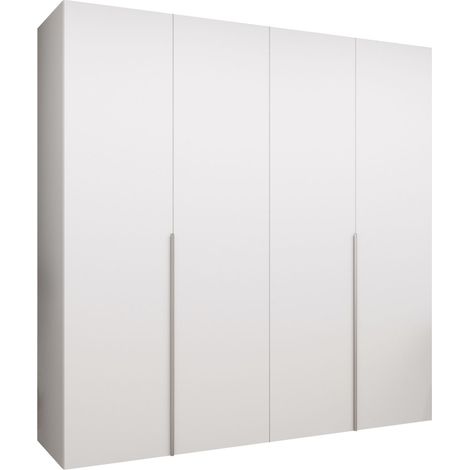 Armario Hartford 537, Blanco, 202x200x52cm, Puertas de armario: Con bisagras, Número de estantes: 0