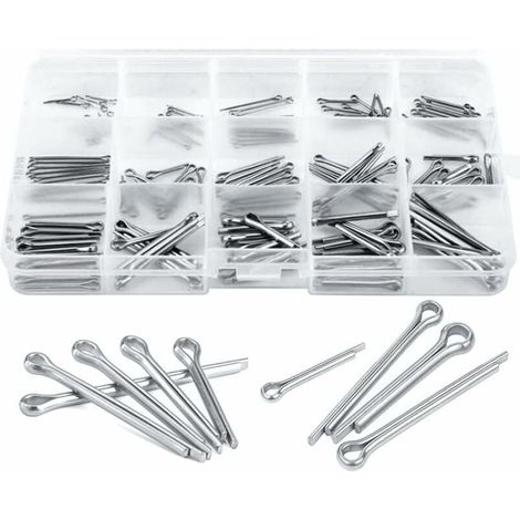 Goupille Fendue 150 pices Goupille de Verrouillage en Acier 304 Inoxydable Assortiment pour la Mcanique de Petits Rparation 15 Tailles Diffrentes (1/5)