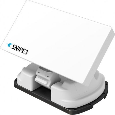 Antenne satellite Selfsat SNIPE V3 White Line Twin - 33,7 dBi, Entièrement automatique Module GPS, Jusqu'à 12 satellites prédéfinis