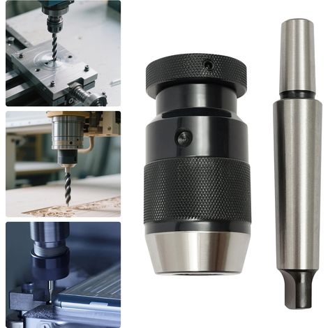 Mandril de acero, rango de sujeción de 1 a 16 mm, precisión de 0,01 mm, tamaño del mandril 1004732 mm, tamaño del eje 13817 mm (1/5)