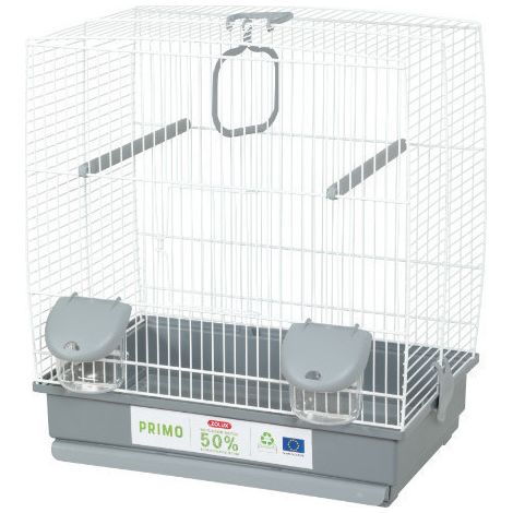 Cage Carla 40, grise, 40 x 31x 44 cm, pour oiseaux - animallparadise