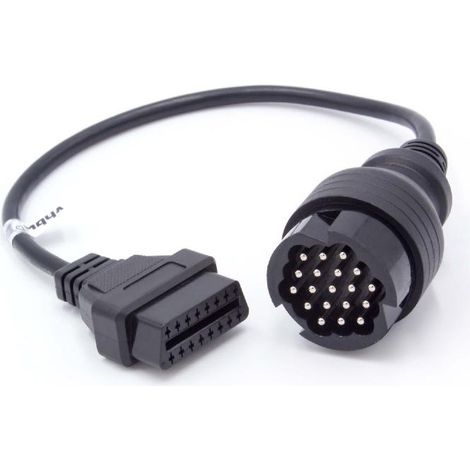 vhbw adattatore OBD1 19 pin a OBD2 compatibile con Porsche 928, 911, 986, 944, 993, 987, 997, 996 auto - 16,5 cm