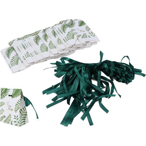 Boîte Cadeau Élégante Verte 50 Pièces pour Bonbons - Sac Fête Mariage Anniversaire (1/5)