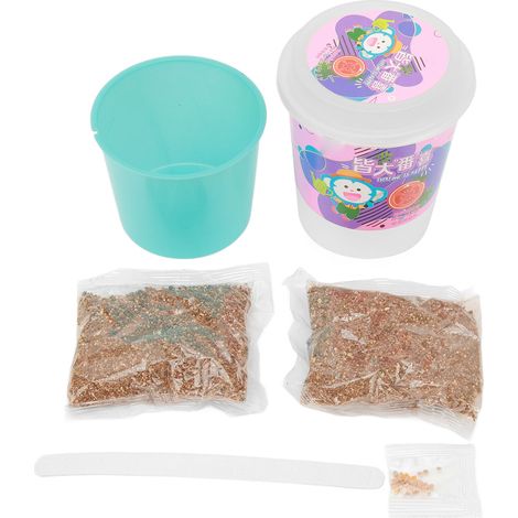 Kit de culture de petites plantes en pot DIY, godet de semis avec terre, jouet d'expérimentation pour enfants, tomate (1/5)