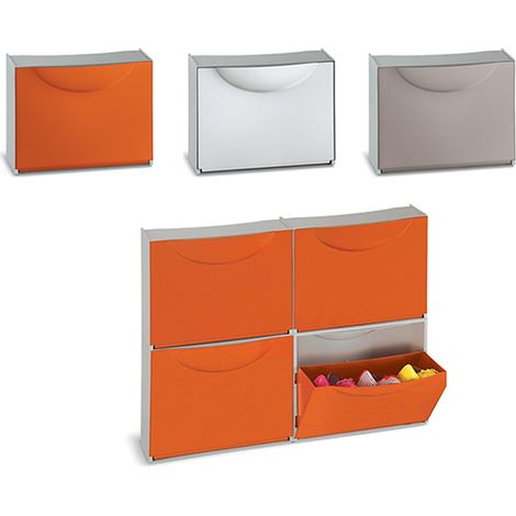 TERRY Contenitore Home Storage Harmony box h tortora/grigio scarpiera L51 x P19 x H39 (1/6)