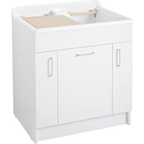 Lavatoio Colavene Twist con Cesto e Asse Lavapanni 80x60x88 Bianco - 24080B (1/6)