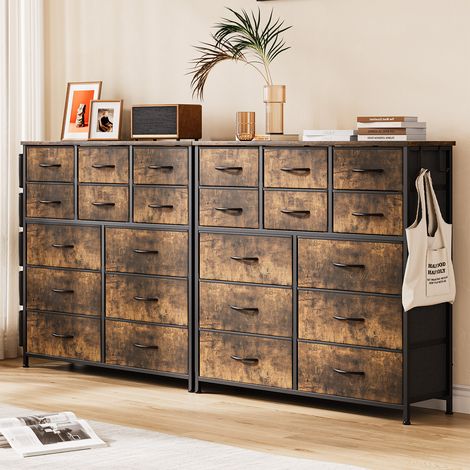 Drawer Unit - 12 Drawers - Tiger Stripes, 99x30x110cm - for Bedroom, Nursery, Dressing Room (1/5)