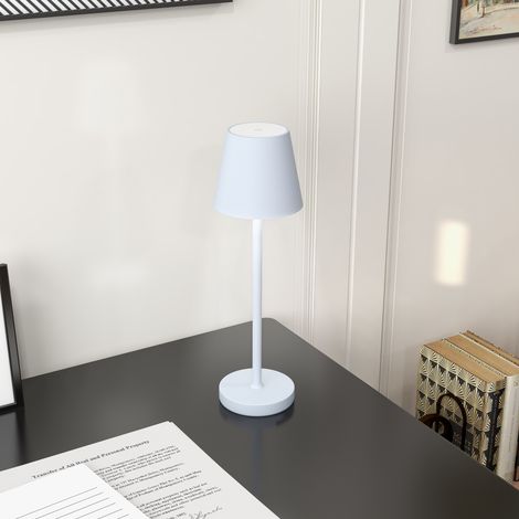 Lampada da comodino a LED senza fili, ricaricabile tramite USB-C, 3 colori, Ø11,2x36,5 cm, grigia