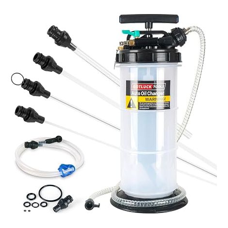 5.3L Manual and Pneumatic Liquid Oil Pump Extractor Pump, Liquid Suction Pump with 6 Hoses for Engine, Transmission (1/5)