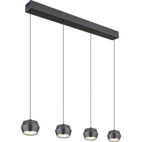 Globo - lámpara colgante - Marthy - gris - metal - gran lámpara (1/5)