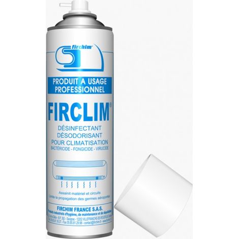 Spray antibactérien pour climatisation et ventilation – Nettoyant 500ml – Élimine germes et moisissures – Action rapide 15 minutes – Firchim