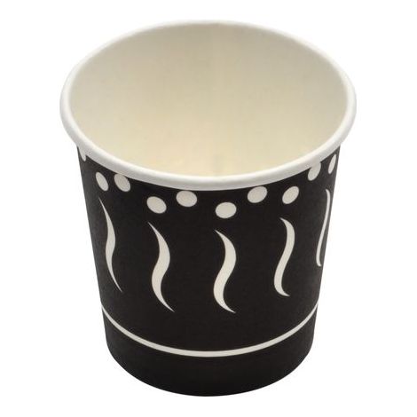 Gobelet en carton noir décoré - 1000 unités - Betik