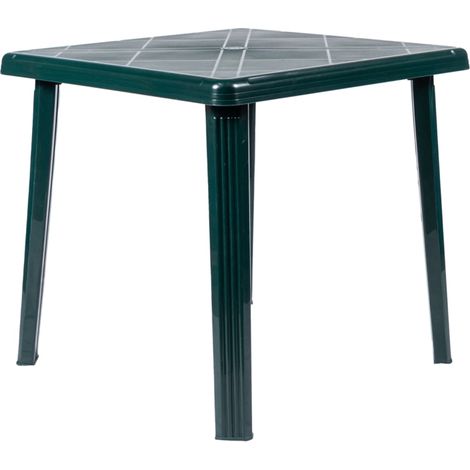 tavolo da esterno "rodi" in polipropilene verde 75x75x73 cm (1/4)