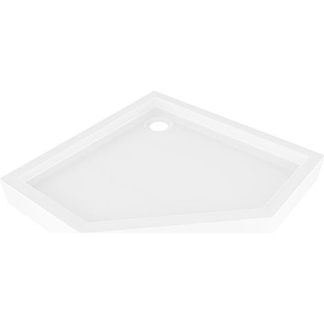 Mexen Flow+ piatto doccia pentagonale 100 x 100 cm, bianco lucido - 46P101010H (1/5)