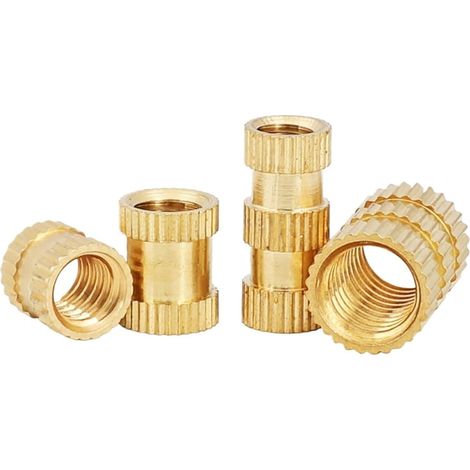 Lot de 50 écrous moletés en laiton M2, M2.5, M3, M4, M5, M6 et (1/5)