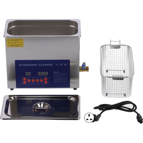 Nettoyeur ultrasonique dégazeur 6L, 2 fréquences 40kHz/33kHz, minuterie, chauffage, affichage numérique MH-031G (1/5)