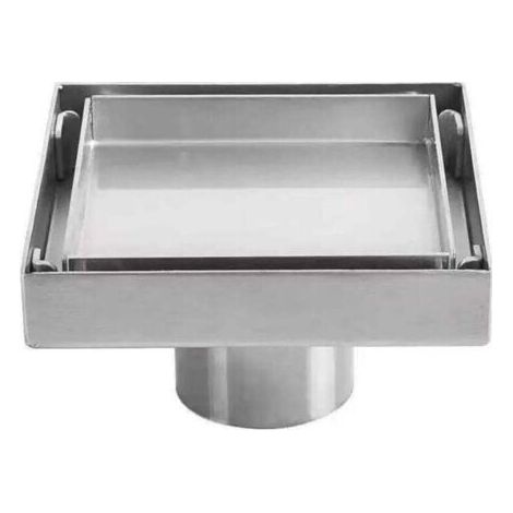 QORVA
-Siphon de sol carré 10x10cm en acier inoxydable 304 – Drain déodorant épaissi pour salle de bain et cuisine – Installation facile