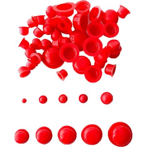 125PCS 10 Tailles Bouchons à Lamelles Ronds, Bouchons Plastiques pour Tube Rond, pour Tubes Métalliques, Chaises, Canapés, Tables Et Etagères,XJDT-125 (1/5)