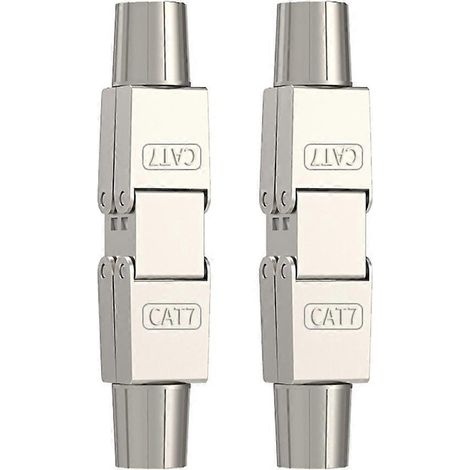 Adaptateur de Raccordement RJ45 Cat7 Blindé Intégral pour Câble Réseau (1/4)