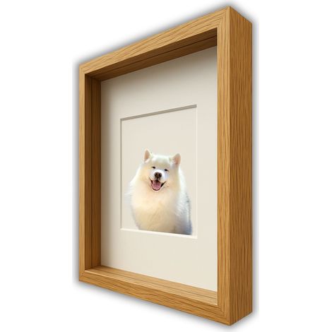 Marco 3D profundo de 30x40 cm para manualidades con musgo o fotos, color natural. (1/5)